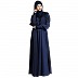 Umbrella abaya in shiny nida fabric- Navy Blue Umbrella abaya in shiny nida fabric- Navy Blue